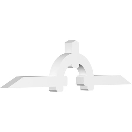 Ekena Millwork Ericson Architectural Grade PVC Gable Bracket, 108"W x 27"H x 6"D x 6"F, 6/12 Pitch GBP108X27X0606ERI00